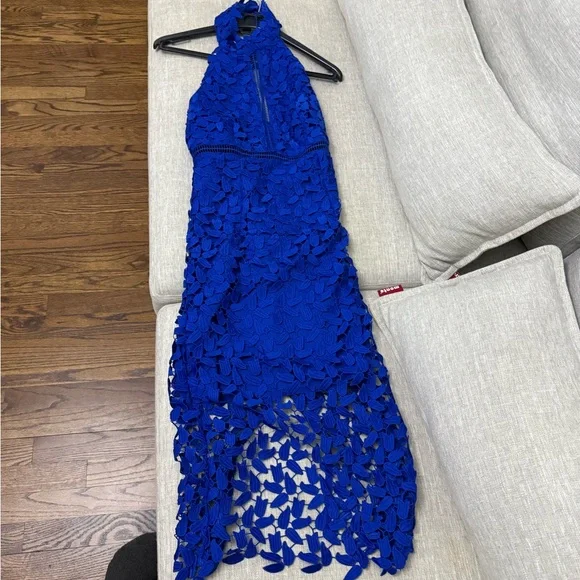 Bardot Cobalt Blue Floral Pencil Skirt - Picture 2 of 3